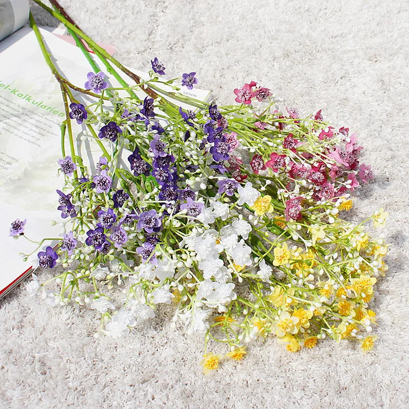 bouquet fleurs artificielles gypsophila decoration mariage anniversaire intérieur minimaliste naturel