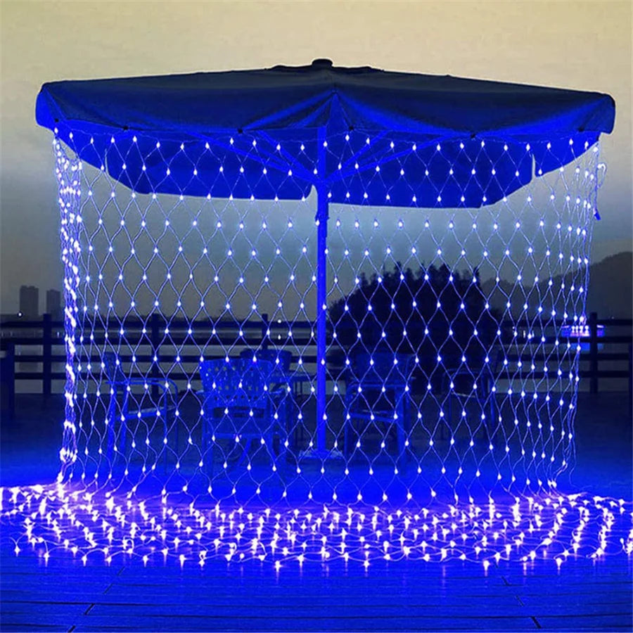 filet lumineux blanc chaud bleu multicolore jardin noël vacances interrupteur distance led moderne