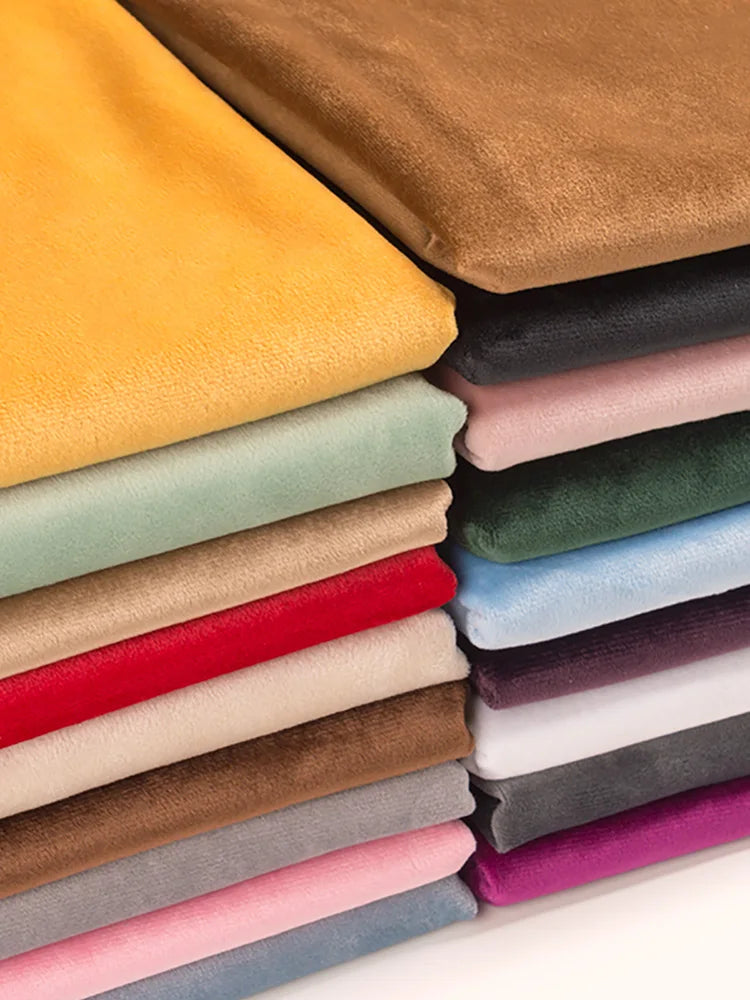 tissu velours épais orange rouge gris moderne 155cm largeur coudre robe matériel bricolage