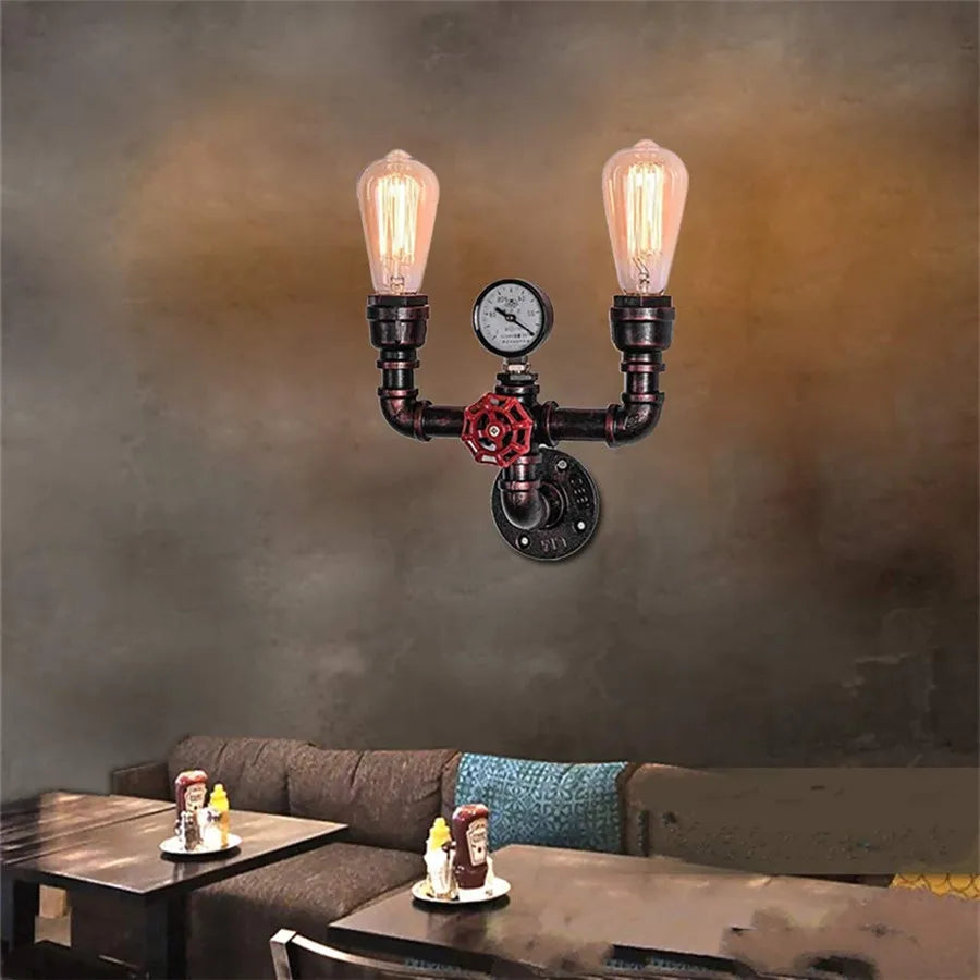 lampe murale industrielle métal vieilli bronze éclairage quotidien chambre salon cuisine étudié entree sdb