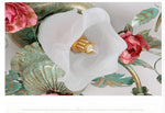 plafonnier floral moderne blanc doré feuilles fleurs chambre salon lumières