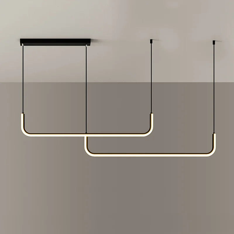 Lampe suspendue moderne minimaliste noir doré brillante 249 2000 lumens 21 42W