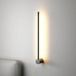 lampe murale moderne minimaliste noir réglable intensité ampoules led 65cm 85cm