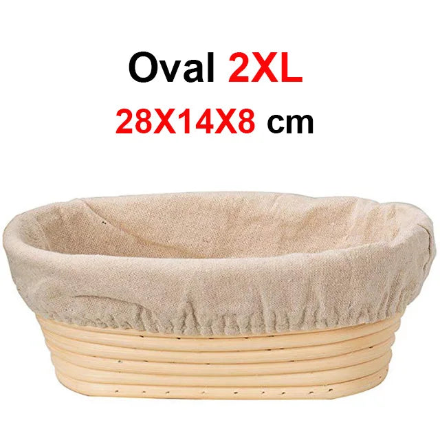 panier pain rotin naturel traditionnel tissu doux fermentation baguette ovale round respectueux environnement