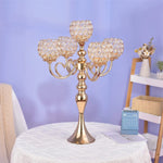 bougeoirs dorés classiques bras métal fer décoration intérieure mariage fêtes nhà hàng trang trí
