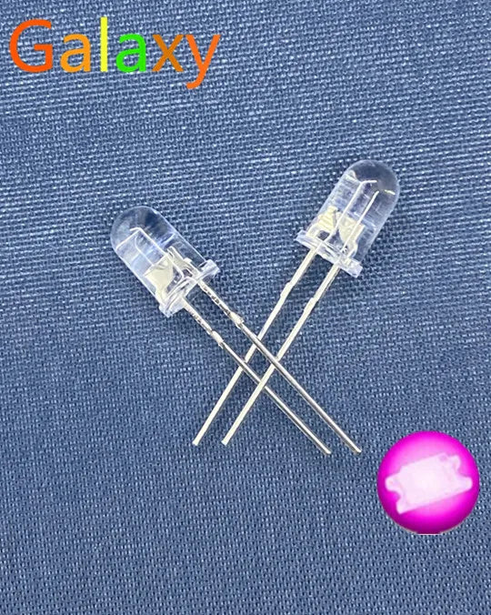 lot 100 diodes led transparentes rondes multicolores éclairage décoratif petite taille 5mm
