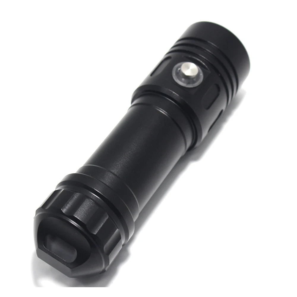 torche led rechargeable plongee camping 10w 6000lm 80m etanche noire