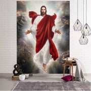 tapisserie murale jésus personnages religieux paysages nuages chambre décoration bohème artistique vintage