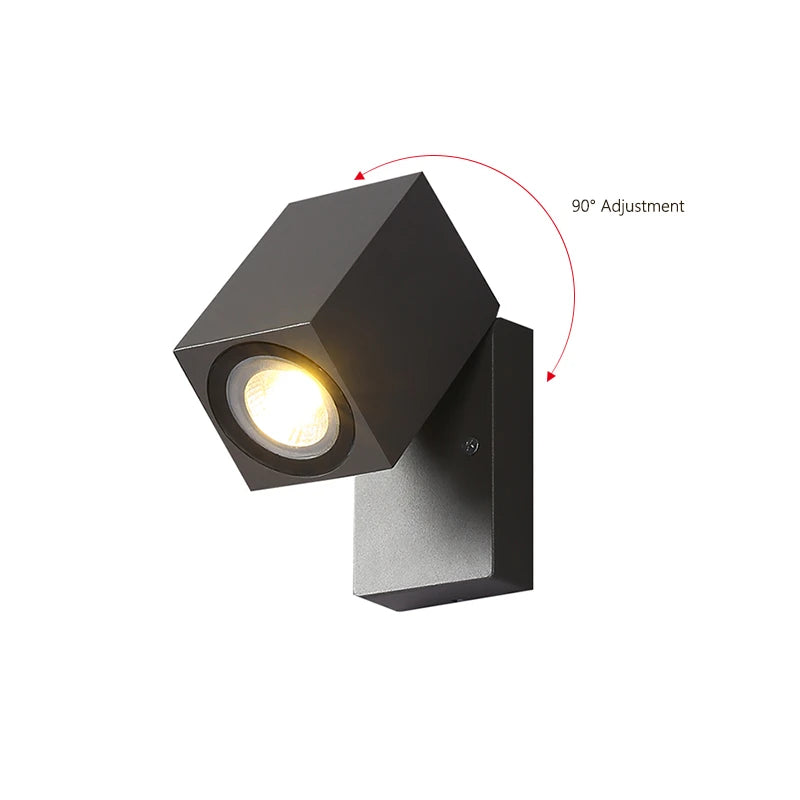 applique murale led gris foncé contemporaine fixée mur vis 90v 260v 249lm 2000lm ip65