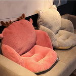 coussin dossier lit moderne fourrure douce rose vert gris marron amovible lavable massage sac