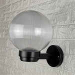 applique murale moderne noire abat jour transparent e27 résistante eau d15cm d20cm