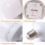 Ampoule LED 15W 20W 30W 40W 50W E27 blanc rayures verticales moderne