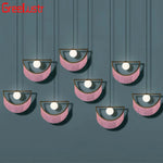 applique murale moderne or blanc rose vert jaune franges acier inoxydable murale led élégante