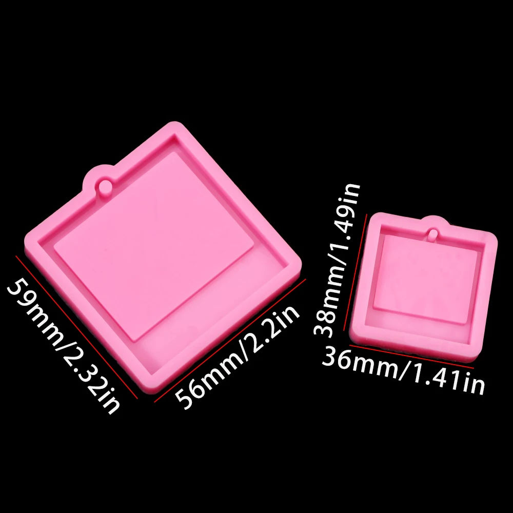 cadre photo silicone rose moderne minimaliste support plat lisse bijou artisanal bricolage