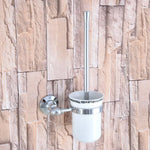 ensemble accessoires salle bain chrome blanc porte savon distributeur brosse wc tasse motif
