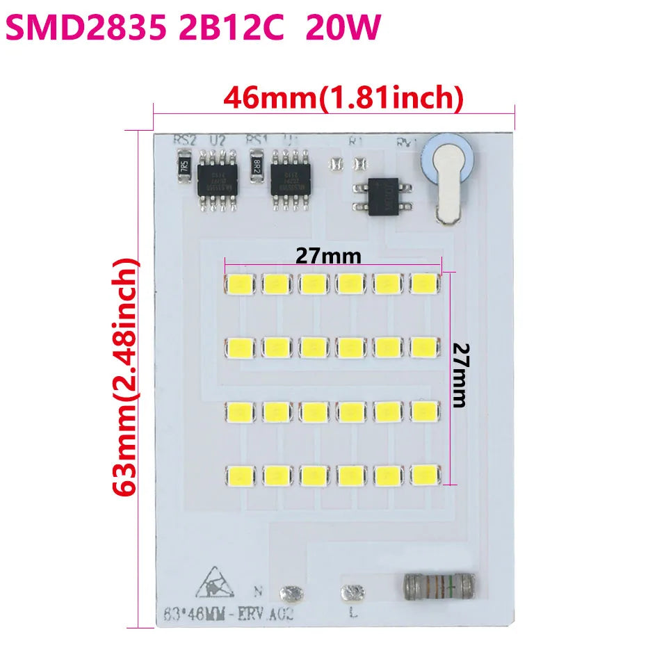 plaque led 100w 50w 30w 20w 10w ac220v blanc matrice diodes modernes