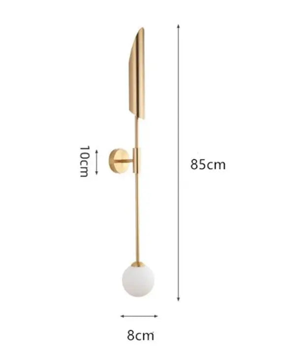 lampe murale moderne or sphère verre diffuseuse cuisine salle manger minimaliste led 220v 110v