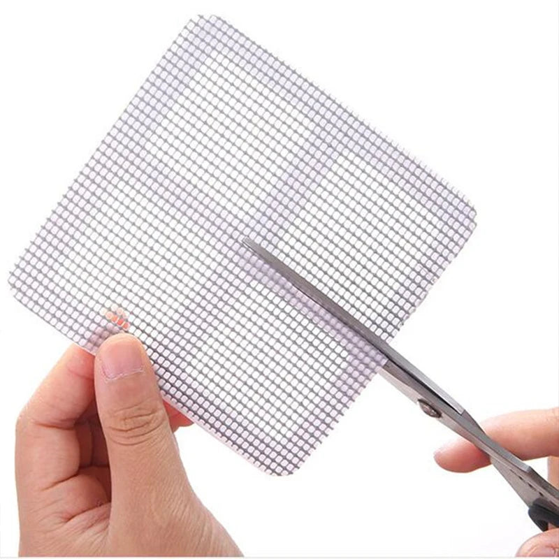 grilles protection adhésives moustiquaire gris clair maille fine moderne réparation fenêtre porte utilitaire minimaliste