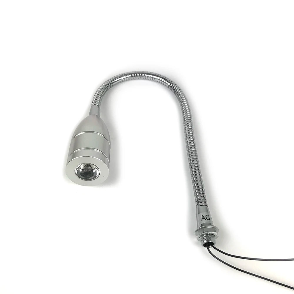 lampe flexible argentée 12v 24v 220v blanc chaud lumière naturelle moderne