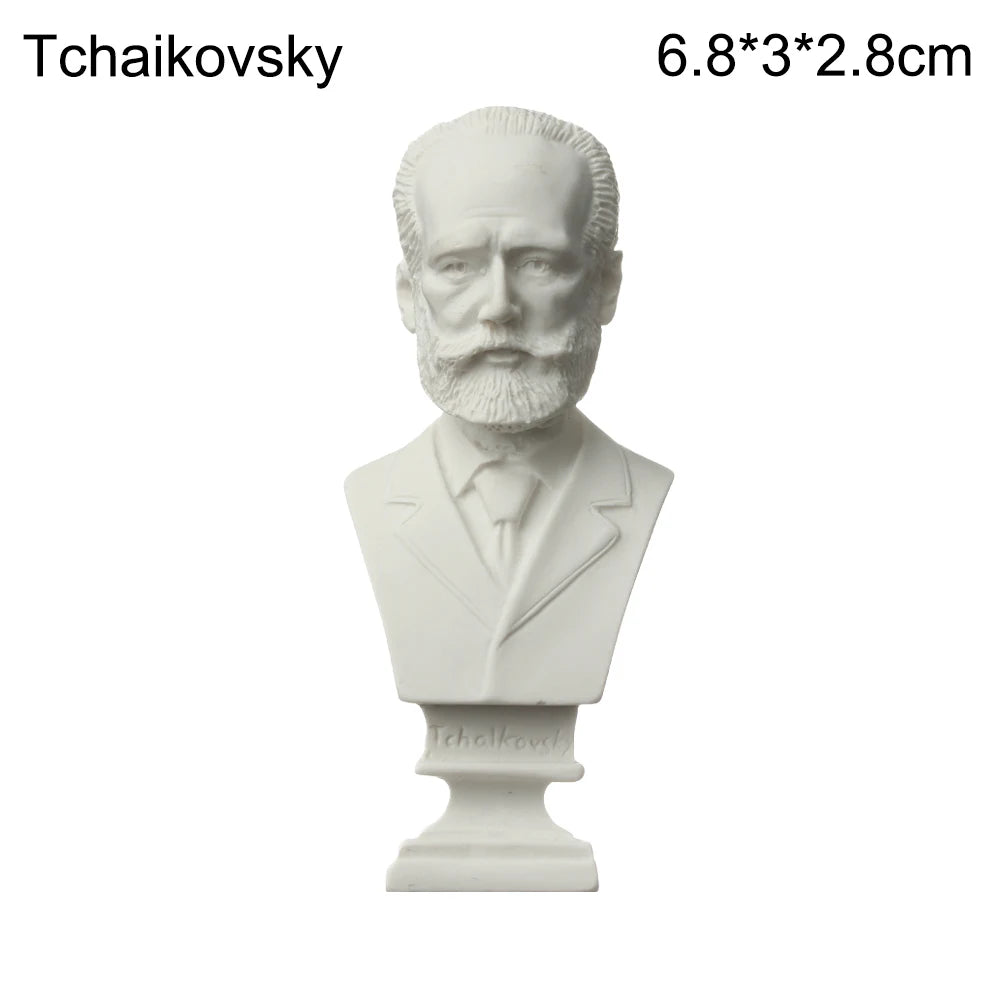 buste sculpté résine blanc détails granuleux classique réaliste décoration intérieureportrait miniature