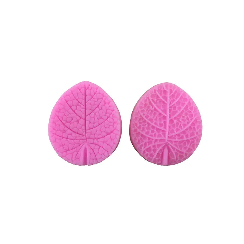 feuilles artificielles silicone vert rose veines plissées decoratives cuisson gâteau artisanal mariage