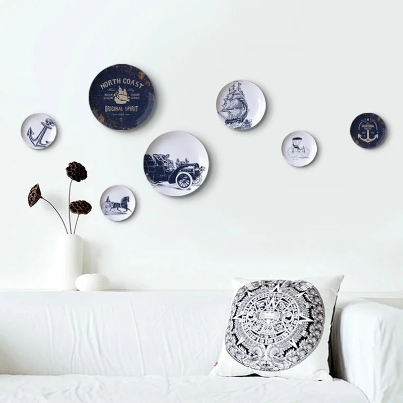 Assiette murale méditerranéenne aux couleurs vives