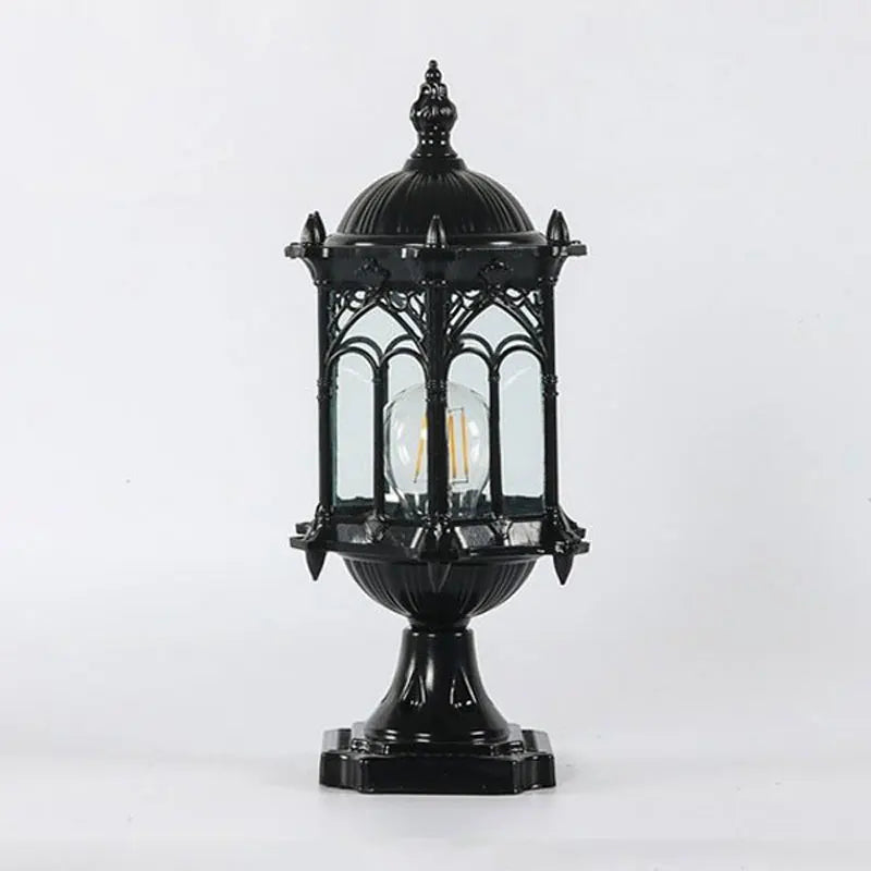 lanterne gothique or noire ornements verre translucide cuisine chambre entrée étude salle manger