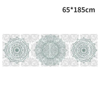 tapis yoga double couche non glissant bleu marine motifs floraux moderne 185x63cm yoga fitness