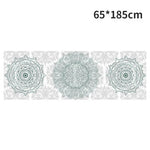 tapis yoga double couche non glissant bleu marine motifs floraux moderne 185x63cm yoga fitness
