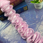 ruban plissé polyester largeur 8cm bleu rose jaune noir blanc violet moderne décoration bricolage