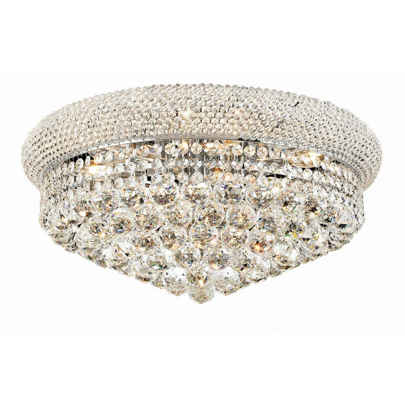 lustre led doré cristal transparent classiqueintérieur salon cuisine decoration chrome polish
