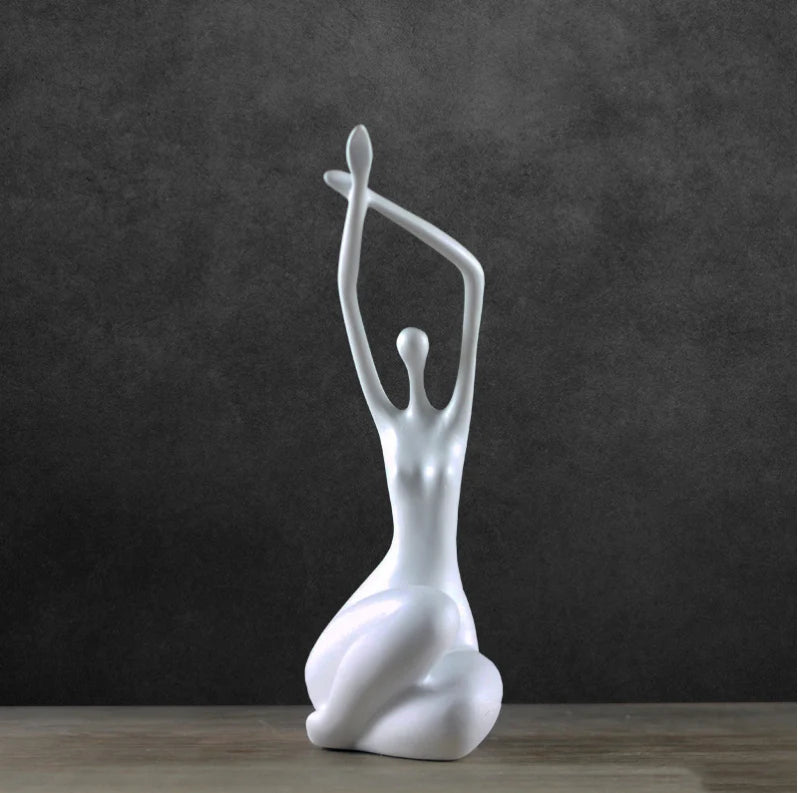 statues abstraites femmes rouge blanc noir contemporaines minimaliste maisonDecoration fete anniversaire noel valentin mariage