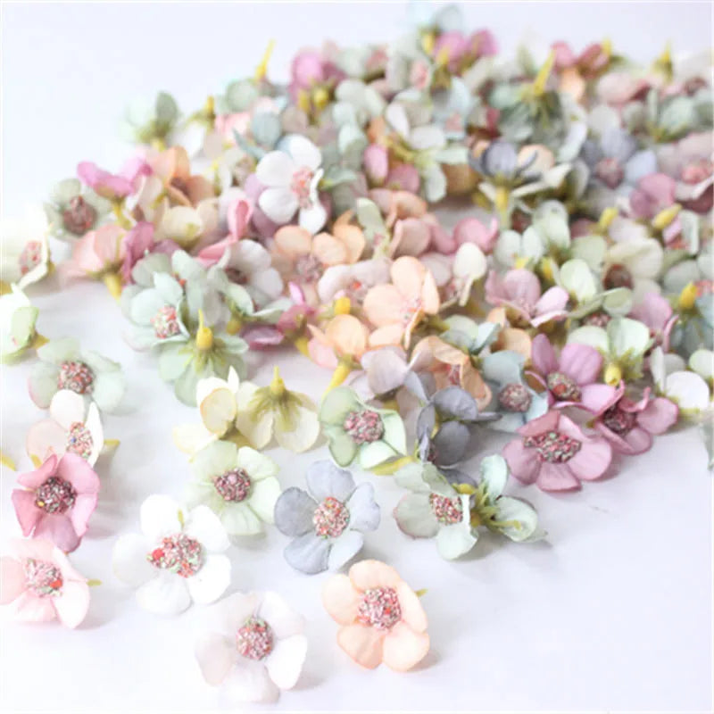 petites fleurs artificielles miniatures décoration mariage scrapbooking bricolage fleurs soie multicolores
