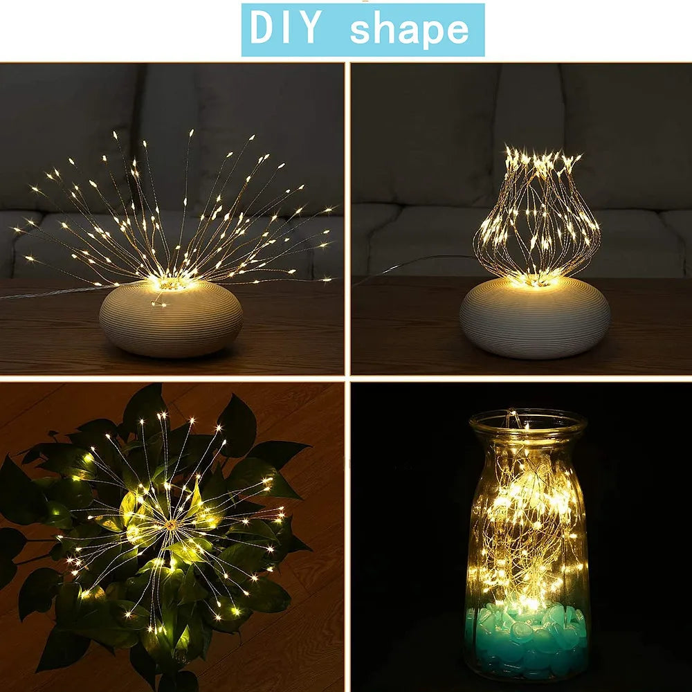 guirlande lumineuse dorée blanc moderne 150 led 200 led télécommande