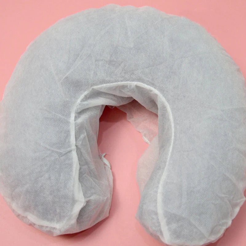 coussin voyage blanc non tissé jetable confortable simple 50 pièces 32x30cm