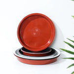 assiettes plante plastique rouge noir blanc modernes 10 pouces