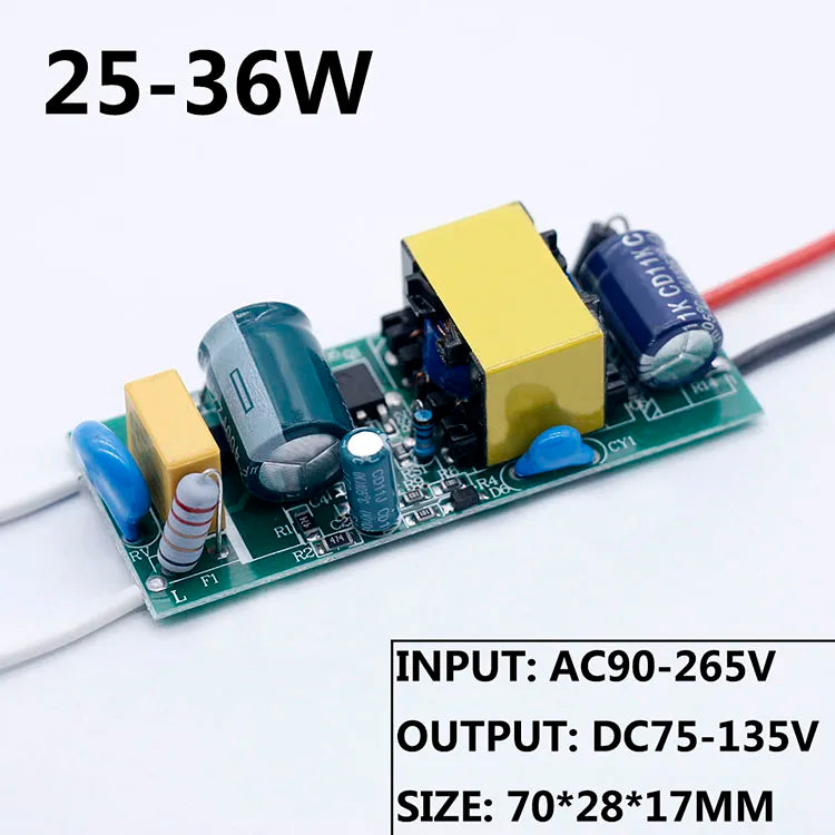 transformateurs led 12w 18w 25w 36w 90v 265v vert jaune bleu noir imprimés circuits