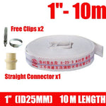 tuyau d'incendie polyester haute pression blanc lignes rouges bleues 5m 10m 20m adaptateurs