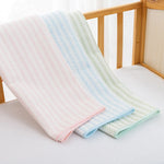 couverture bébé coton douce nuages dorés rose clair bleu clair texturée 36 mois
