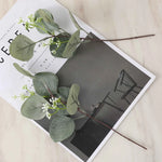 feuilles eucalyptus artificielles vert clair naturel sans vase décoration extérieure bricolage noël mariage