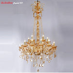 lustre crystal transparent doré motifs floraux classique baroque led 110v 220v