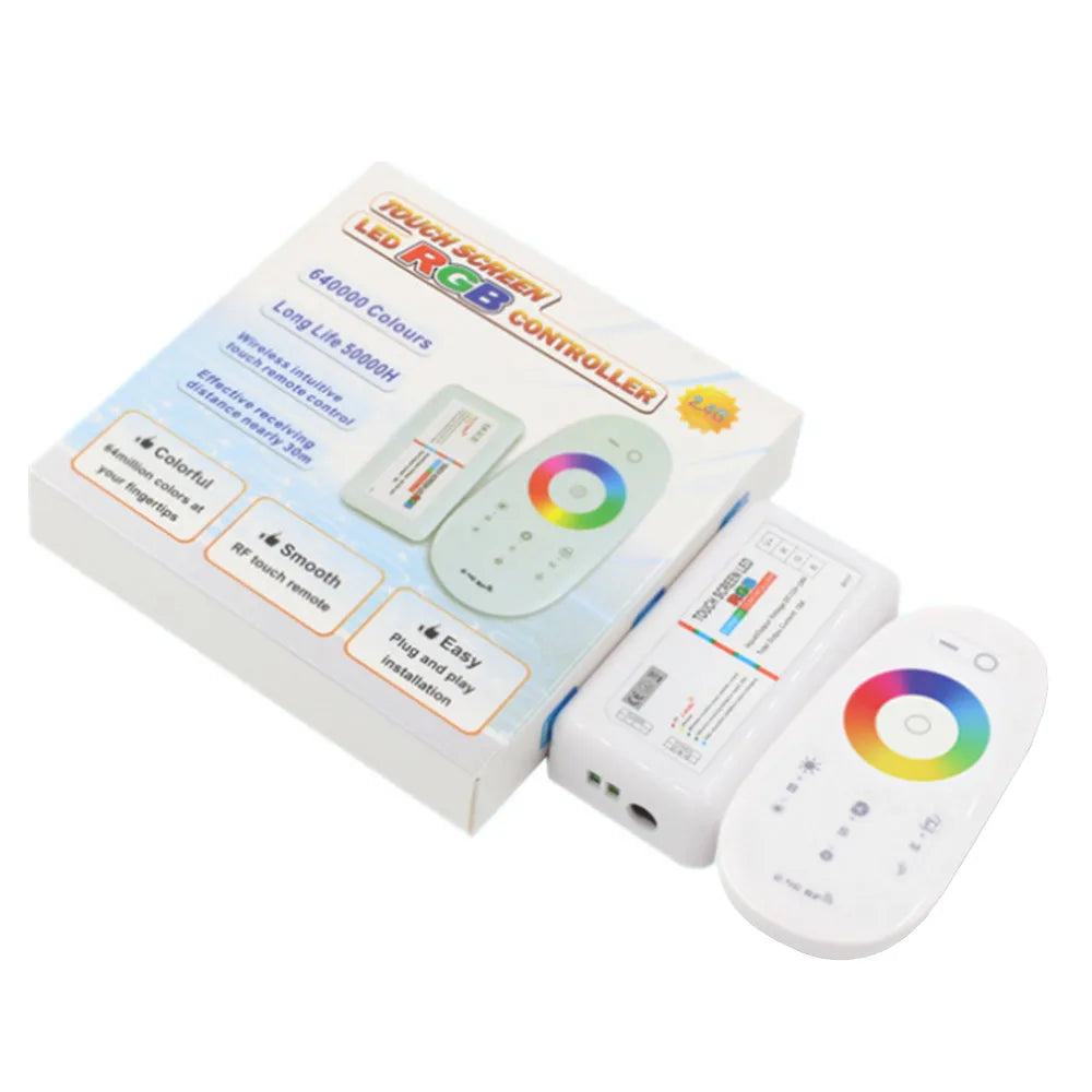 contrôleur led rgb tactile 2.4g wireless intuitive blanc arc ciel moderne certifications ccc cem