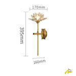 lampe murale or fleur lotus cristal moderne élégante entrée chambre coucher éclairage quotidien fixée