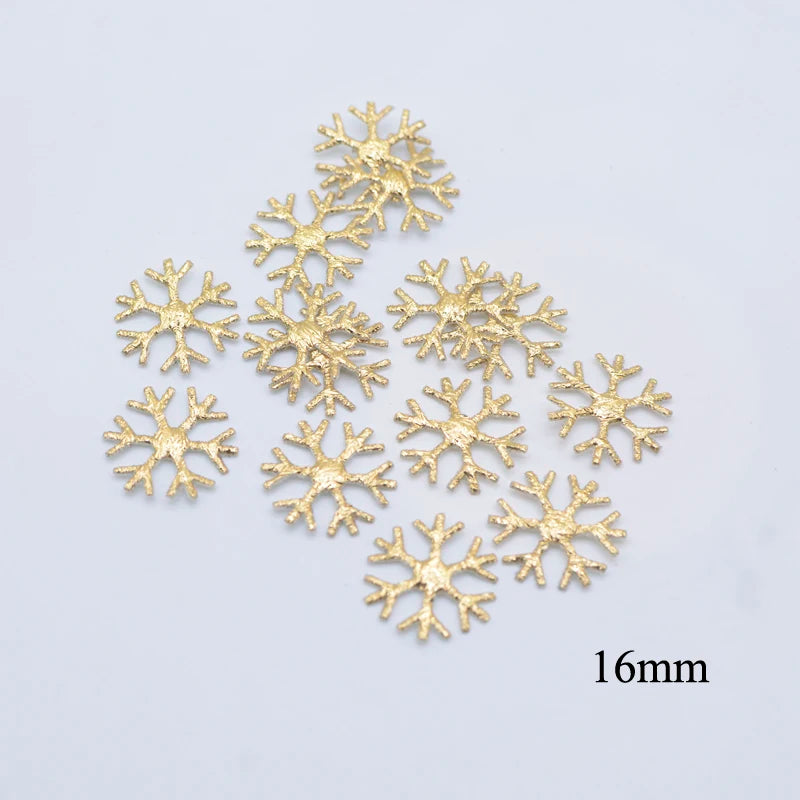 Patch flocon de neige zinc antique taille 23mm