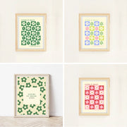 impression florale toile qualité 60x80cm cadre bois clair decor floral