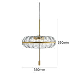 luminaire suspendu contemporain effet vague d'eau transparent motif fleurs verre opacité salon chambre