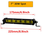 barre lumineuse led jaune moderne 13 20 32 38 inch ip67 vis protection