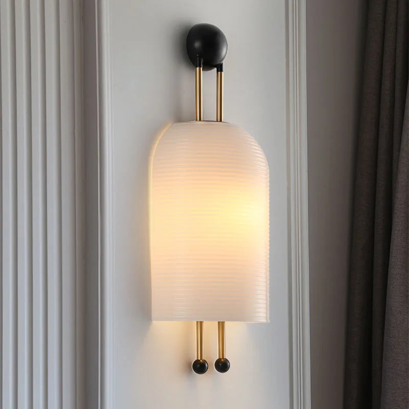 applique murale moderne fer blanc éclairage quotidien nordique luminaire mural transparent led