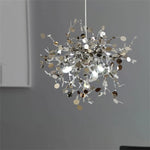 Suspension lumineuse moderne ornementale feuilles contemporain salon chambre