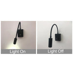 lampe murale flexible bras noir variateur led modernes chambre cuisine salle manger entree 220v